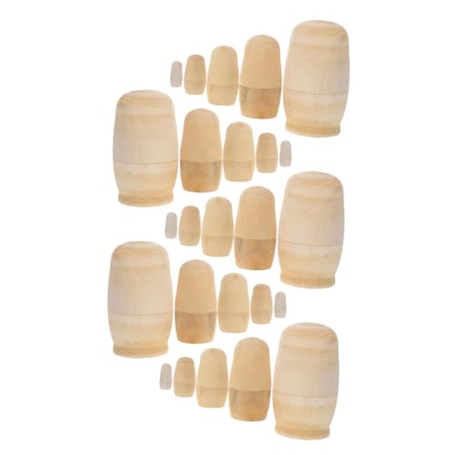 CORHAD 5 Sätze DIY Blank Russische Nesting Puppen aus Holz Unbemalt Stapelbar Leicht Transportierbar für Familienaktivitäten Kreative Malprojekte und Wohnraumdekoration CORHAD 5 Sätze DIY Blank Russische Nesting Puppen aus Holz Unbemalt Stapelbar Leicht Transportierbar für Familienaktivitäten Kreative Malprojekte und Wohnraumdekoration von CORHAD