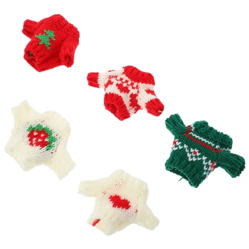 CORHAD 5 Stck. Teiliges Puppen-Outfit aus Baumwolle Winterpullover mit Verschiedenen Mustern Dekorative Puppenkleidung für Mädchen zum Anziehen Sanft und Modisch für Puppen-kleiderwechsel CORHAD 5 Stck. Teiliges Puppen-Outfit aus Baumwolle Winterpullover mit Verschiedenen Mustern Dekorative Puppenkleidung für Mädchen zum Anziehen Sanft und Modisch für Puppen-kleiderwechsel von CORHAD
