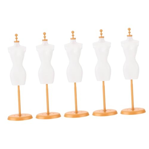CORHAD 5 Stück Teiliges Puppenkleiderständer Sicherem Glattem Kunststoff Stabiler Puppenhalter für Kreativen und Präsentieren von Puppenkleidung als Geschenk von CORHAD