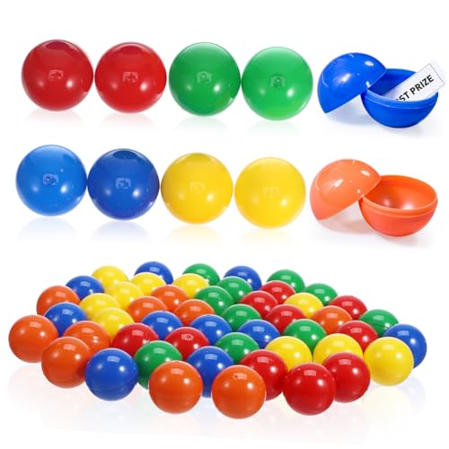 CORHAD 50 Stück Ball Tombola Bälle Kunststoff Ball Requisiten Spielbälle Bingo Bälle Party Aktivitäts Requisiten Bälle Für Home Party Unterhaltungsbälle Nahtlose Kunststoff Bälle von CORHAD