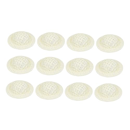 CORHAD 50 Stück Mini Bastelhüte aus Papier und Stoff Handgefertigte Puppenhüte mit Breiter Krempe DIY Zubehör für Puppen Bären und Bastelprojekte Geeignet für Hobbybastler von CORHAD
