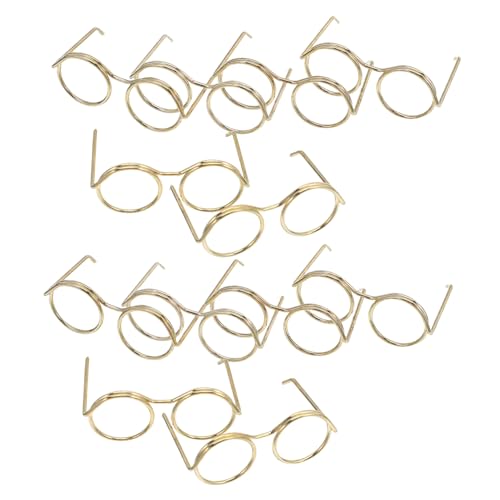 CORHAD 50 Stück Miniatur Puppenbrillen Drahtfassung Feine Kleine Dollhouse Eyewear Accessoires Für DIY Basteln Fotografie Requisiten von CORHAD