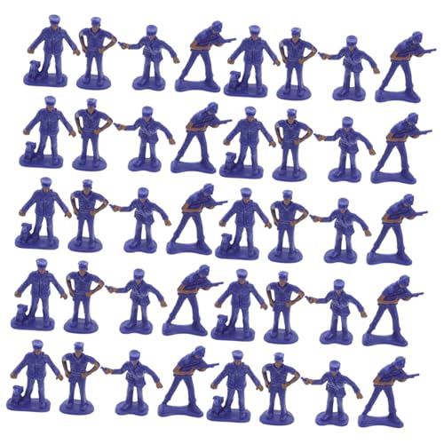 CORHAD 50 Stück Teiliges Miniatur polizeimodell Set aus Robustem Kunststoff Detailgetreue Polizeifiguren für Simulation Sandtisch Dekoration Lernspielzeug und Sammlerstücke von CORHAD