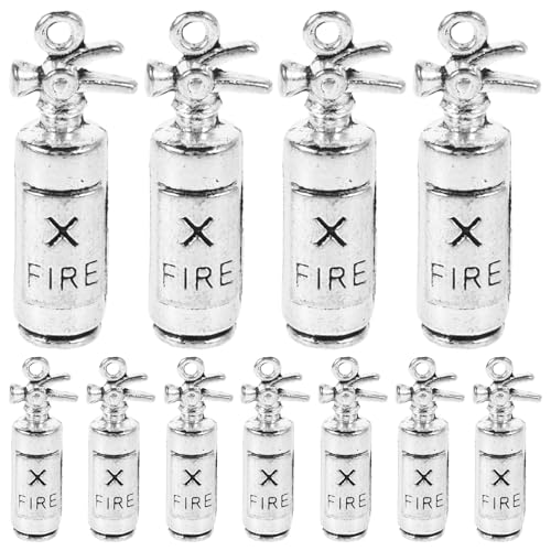 CORHAD 50 Stücke Puppenhaus Mini Feuerlöscher Modell Szene Zubehör Metall Hängende Dekoration Für Miniatur Möbel Sets von CORHAD