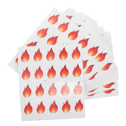 CORHAD Realistische Flammenaufkleber – 500 Klebeetiketten – Küchenetiketten Für Behälter – Speisekammer-etikettenaufkleber – Flammen-autoaufkleber – Uv-flammenaufkleber von CORHAD