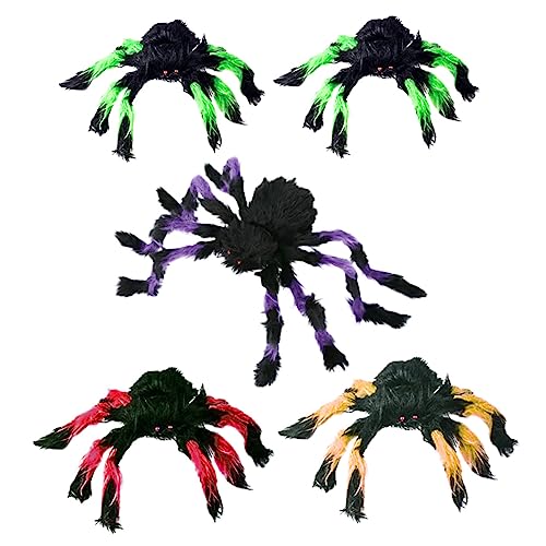 CORHAD 5st Halloween-Spielzeug Halloween Gefälschte Spinne Gruselige Spinne Spinnendekor Für Spukhaus Spinnenmodell Halloween-Party-versorgung Spukhaus-Accessoire Riese Zubehör Plüsch von CORHAD