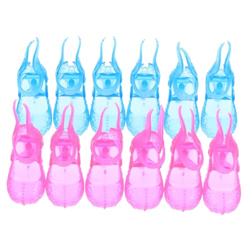 CORHAD 6 Paar Puppenschuhe Puppenkostüm Schuhdekorationen Mini Hausornamente Mini Szenen Requisiten Mini Hausornamente Kleine Schuhdekorationen Puppenzubehör Kunststoff von CORHAD