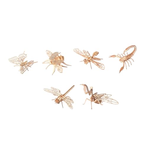 CORHAD 6 Stück Holzpuzzle DIY Insekten Modellspielzeug aus Hochwertigem Holz Kindersicher Fein Poliert Platzsparend als Dekoration Kreatives Lernspielzeug CORHAD 6 Stück Holzpuzzle DIY Insekten Modellspielzeug aus Hochwertigem Holz Kindersicher Fein Poliert Platzsparend als Dekoration Kreatives Lernspielzeug von CORHAD