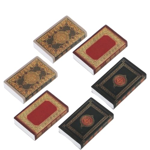 CORHAD Realistische Miniaturbücher Für Puppenhaus 6 Stück Maßstab 1:12 Miniatur-bücherregal Mini-lesezimmer- CORHAD Realistische Miniaturbücher Für Puppenhaus 6 Stück Maßstab 1:12 Miniatur-bücherregal Mini-lesezimmer- von CORHAD