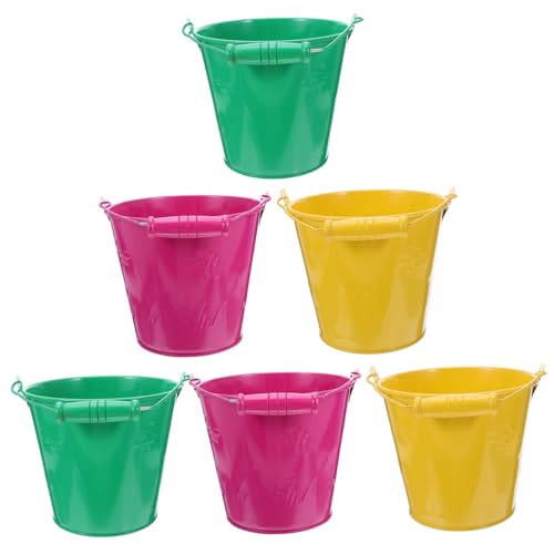CORHAD 6 Stück Spielzeugeimer Sandspielzeug Strandeimer Sandeimer Strandspielzeug Sandkastenspielzeug Strandsandeimer Kindergarten Blecheimer Sandeimer Wasserspiel Für Zufällige Farbe von CORHAD