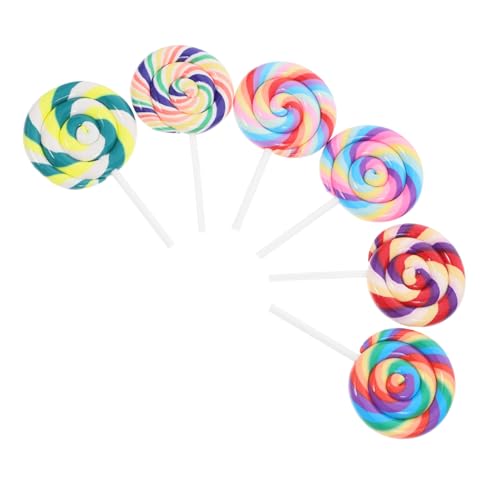 CORHAD 6 Stück Teiliges Bunte Weiche Lutscher Deko für DIY Schmuck Basteln Partyaccessoires Sicher Groß für Kreative Handwerksprojekte von CORHAD