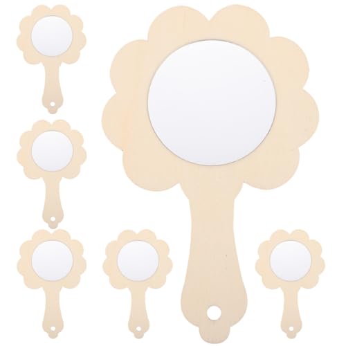 CORHAD 6 Stück Teiliges DIY Holzspiegel für Unvollendete Mini Handspiegel zum Bemalen Süße Kleine Spiegel Bastelset für Mädchen zum Kreativen Gestalten und Familientreffen CORHAD 6 Stück Teiliges DIY Holzspiegel für Unvollendete Mini Handspiegel zum Bemalen Süße Kleine Spiegel Bastelset für Mädchen zum Kreativen Gestalten und Familientreffen von CORHAD