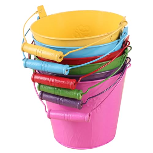 CORHAD 6 Stück Teiliges Kinderspielzeug Sand Strand-Eimer Kleine Leichte Metallspielzeuge mit Holzgriff für Kindergartenkinder Farblich Sortiert Fördert Kreativität und CORHAD 6 Stück Teiliges Kinderspielzeug Sand Strand-Eimer Kleine Leichte Metallspielzeuge mit Holzgriff für Kindergartenkinder Farblich Sortiert Fördert Kreativität und von CORHAD