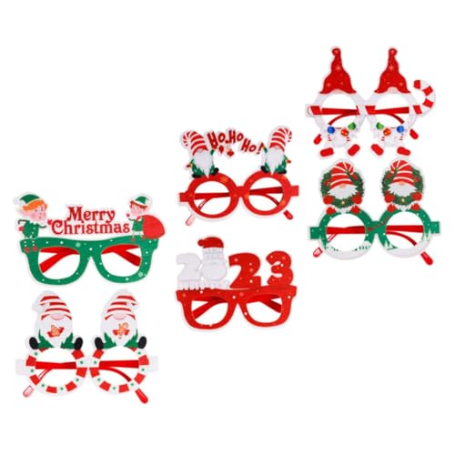 CORHAD 6 Stück Teiliges Weihnachtsbrillen Partybrille Cartoon Rahmen Weihnachtsdeko Xmas Foto Requisiten Wiederverwendbar Bunte Kostüm Accessoires für Festtagsstimmung CORHAD 6 Stück Teiliges Weihnachtsbrillen Partybrille Cartoon Rahmen Weihnachtsdeko Xmas Foto Requisiten Wiederverwendbar Bunte Kostüm Accessoires für Festtagsstimmung von CORHAD