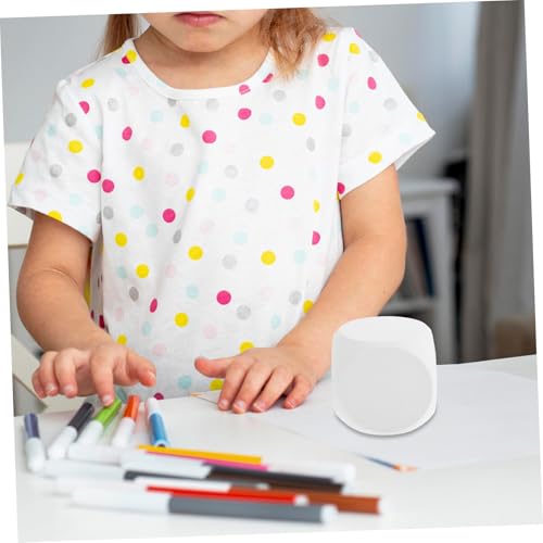 CORHAD 6 Stück Weiße Schaumstoffwürfel Beschreibbare DIY Blanko Würfel Trocken Abwischbar Sichere Kreative Spielsteine für Basteln Partydeko und Lernspiele von CORHAD