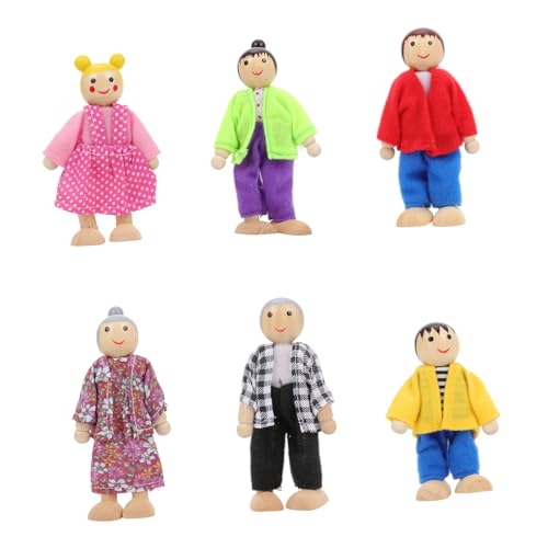 CORHAD 6 Teiliges Familienmodell Set Naturbelassene Puppenfiguren Zur Dekoration DIY Puppenhaus Zubehör Für Kreative Spielideen Und Familienvergnügen CORHAD 6 Teiliges Familienmodell Set Naturbelassene Puppenfiguren Zur Dekoration DIY Puppenhaus Zubehör Für Kreative Spielideen Und Familienvergnügen von CORHAD