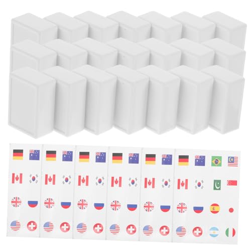 CORHAD 65 Stück Teiliges Flaggen Mahjong Spiel mit Langlebigen Kunststoffaufklebern Tragbares Lernspiel für Erwachsene für Familienfeiern Reisen und Freizeitspaß von CORHAD