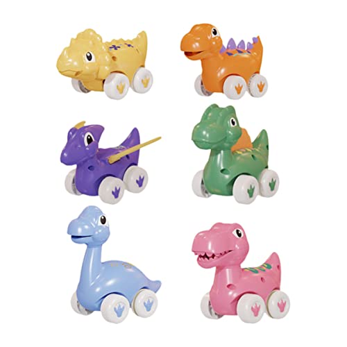 CORHAD 6Stücke Dinosaurier Auto Teiliges Pull Back Dinosaurier Modell für Pädagogisches Schieben für Eltern Junge Mädchen Interaktion und Emotionale Entwicklung von CORHAD