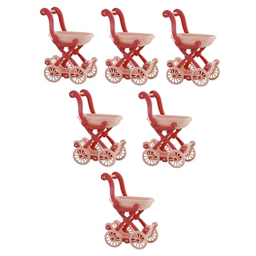 CORHAD 6Stücke Mini Einkaufswagen Modelle für Puppen Teiliges Farblich Zufällige Möbel für Puppenhaus Dekoration Hochwertige Handwerkskunst Langlebig und Vielseitig von CORHAD