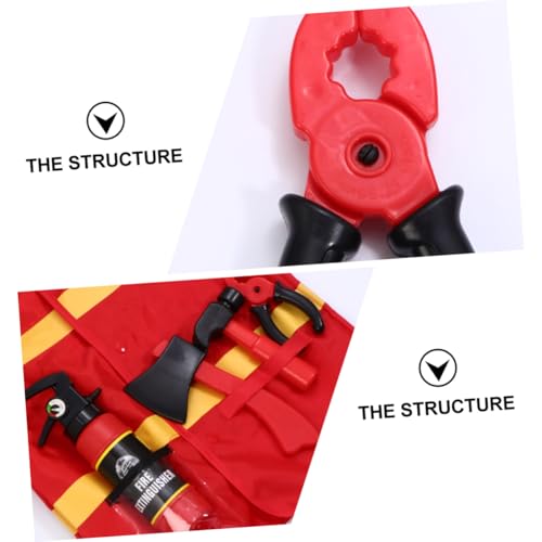 CORHAD 7 Stück Feuerwehr Kostüm Set Feuerwehrmann Rollenspiel Outfit mit Weste Helm Hammer Axt Feuerlöscher Zange und Brustabzeichen Waschbar für Rollenspiele und Karneval CORHAD 7 Stück Feuerwehr Kostüm Set Feuerwehrmann Rollenspiel Outfit mit Weste Helm Hammer Axt Feuerlöscher Zange und Brustabzeichen Waschbar für Rollenspiele und Karneval von CORHAD