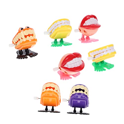 CORHAD 7 Stück Zähne Tagesspielzeug Zähne Spielzeug Aufziehspielzeug Für Kinder Zähne Uhrwerk Spielzeug Klappernde Zähne Aufziehzähne Mund Aufziehspielzeug von CORHAD