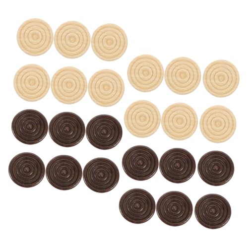 CORHAD 72Stücke Holz Schachfiguren Runde Dame Spielsteine für Brettspiele Robust und Langlebig für Spieleabende und Reisen Holzfarbe pro Farbe CORHAD 72Stücke Holz Schachfiguren Runde Dame Spielsteine für Brettspiele Robust und Langlebig für Spieleabende und Reisen Holzfarbe pro Farbe von CORHAD