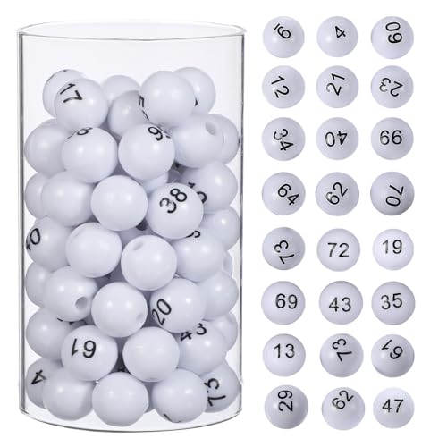CORHAD 75 Stück Teiliges zubehör Nummerierte Kunststoff spielbälle Weiß Robuste Loskugeln Für Tombola Partyaktivitäten Gewinnspiele Events CORHAD 75 Stück Teiliges zubehör Nummerierte Kunststoff spielbälle Weiß Robuste Loskugeln Für Tombola Partyaktivitäten Gewinnspiele Events von CORHAD