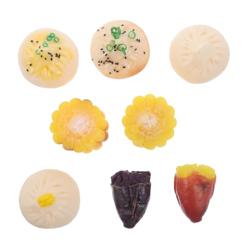 CORHAD 8 Stück Teiliges Frühstück Set aus Realistischen Sicheren Gefälschten Gebäck und Maismodellen Lebensechte Frühstücksladen Requisiten für Kreativitätsförderndes Rollenspiel von CORHAD