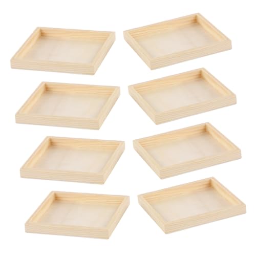 CORHAD 8 Stück Teiliges Unlackierte Holztabletts für Puzzle Rechteckige Sortier und Aufbewahrungstrays mit Professioneller Flachheit Einzigartiges Design Familienbindung und Räumlicher von CORHAD