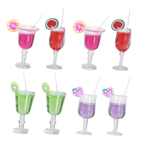 CORHAD 8Stücke Teiliges Miniatur Cocktail Realistische Dekorative Modelle für Kreative Drinks und Partys aus Umweltfreundlichem Material für Fotostützen von CORHAD
