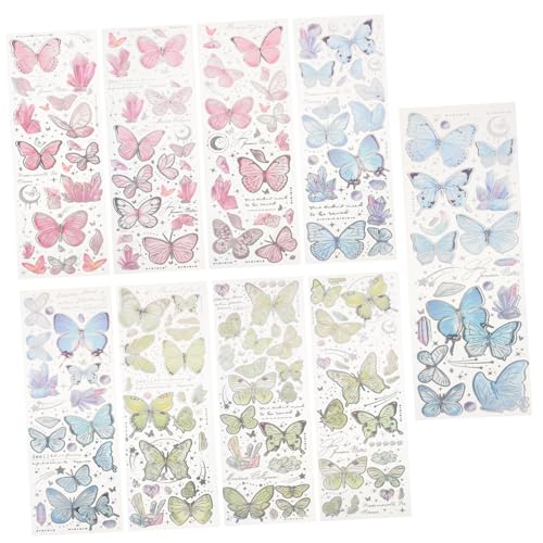 CORHAD 9 Blatt Schmetterlingsaufkleber Für Scrapbooking, Planeraufkleber, Scrapbook-schmetterlingsaufkleber CORHAD 9 Blatt Schmetterlingsaufkleber Für Scrapbooking, Planeraufkleber, Scrapbook-schmetterlingsaufkleber von CORHAD