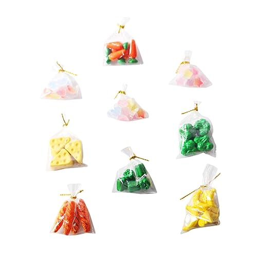 CORHAD 9 Essen und Spielen in Miniatur gefälschtes Brotspielzeug Mini-Spielzeug Modelle Ornament Mini-Gemüse Mini Hausbrot Lebensmittel Dekorationen Essen Spielen Puppenhaus Ob11 Plastik von CORHAD