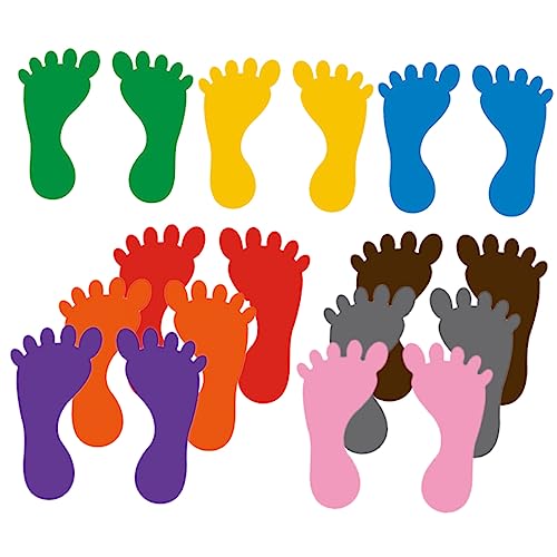 CORHAD 9 Paare Bunte Fußabdruck Aufkleber Selbstklebend PVC Kindergarten Bodenaufkleber rutschfest Kinderzimmer Dekoration für Glatte Oberflächen Zufällige Farbe CORHAD 9 Paare Bunte Fußabdruck Aufkleber Selbstklebend PVC Kindergarten Bodenaufkleber rutschfest Kinderzimmer Dekoration für Glatte Oberflächen Zufällige Farbe von CORHAD