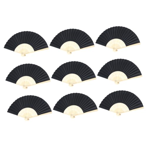 CORHAD 9 Stück Teiliges DIY Papier Faltfächer Schwarze Faltbare Handfächer mit Bambusrahmen zum Bemalen und Gestalten Kreativ für Home Decor Cosplay und Aufführungen CORHAD 9 Stück Teiliges DIY Papier Faltfächer Schwarze Faltbare Handfächer mit Bambusrahmen zum Bemalen und Gestalten Kreativ für Home Decor Cosplay und Aufführungen von CORHAD