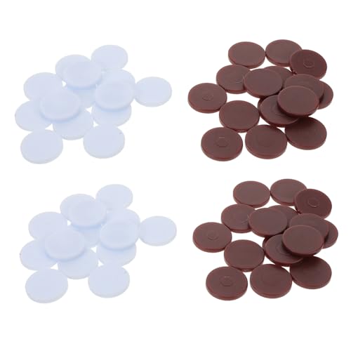 CORHAD 96 Stück Teiliges Zweifarbiges Rundspielstein Ergonomisch Geformt Langlebig und Kompatibel mit Schach Dame als Ersatz für Brettspielzubehör bei Familienabenden und Camping CORHAD 96 Stück Teiliges Zweifarbiges Rundspielstein Ergonomisch Geformt Langlebig und Kompatibel mit Schach Dame als Ersatz für Brettspielzubehör bei Familienabenden und Camping von CORHAD