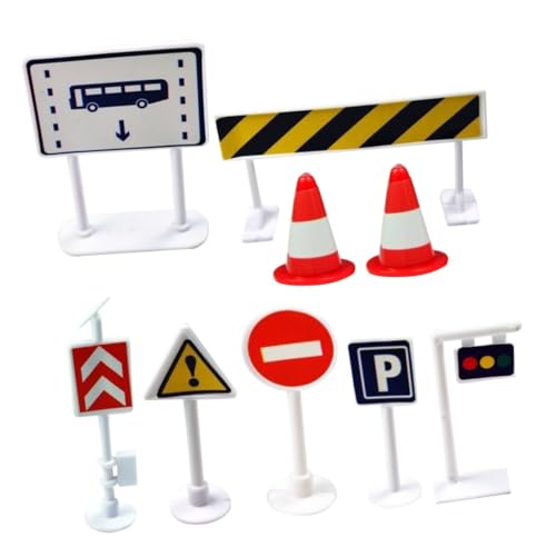 CORHAD 9Stücke Teiliges Straßenschild Spielzeugset für Realistische Verkehrszeichen Verkehrserkennung und Bildung für Kreative Verkehrsspiele und Lernaktivitäten CORHAD 9Stücke Teiliges Straßenschild Spielzeugset für Realistische Verkehrszeichen Verkehrserkennung und Bildung für Kreative Verkehrsspiele und Lernaktivitäten von CORHAD