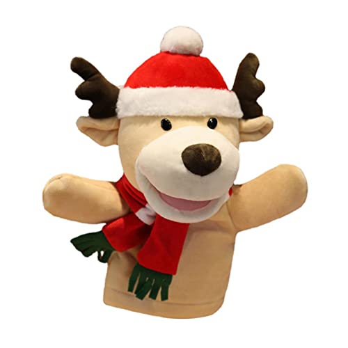 CORHAD Adorable Weihnachts Handpuppe Mini Plüschtier Elch Form Interaktives Eltern Junge Mädchen für Kreative Rollenspiele Kommunikation Weiches Stofftier CORHAD Adorable Weihnachts Handpuppe Mini Plüschtier Elch Form Interaktives Eltern Junge Mädchen für Kreative Rollenspiele Kommunikation Weiches Stofftier von CORHAD