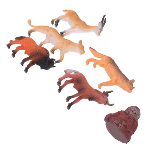 CORHAD Realistisches Harz Afrikanisches Tier 6pcs Miniatur Tierfiguren Pastorale Szene Für Wohnkultur von CORHAD
