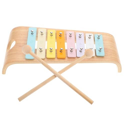 CORHAD Aluminium xylophon Töne Langlebig Holzrahmen Klare Klangtöne Musikinstrument für Montessori Frühförderung Musikalisches Lernspielzeug von CORHAD