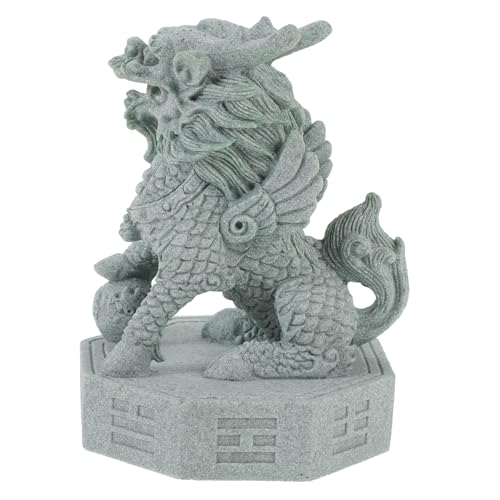CORHAD Antike Kylin Figur aus Sicherem Stein Dekorative Chinesische Tier skulptur als Geschenk für Tierfreunde Langlebige Gartendeko und Festliche Wohnungsornamente von CORHAD