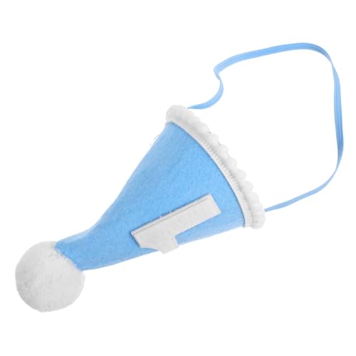 CORHAD Babymütze Junge Jahr Geburtstagskronen Blau Weiches Material Leicht Komfortabel Fotoshooting Requisite Festliche Kopfbedeckung Für Geburtstagsfeier Party von CORHAD