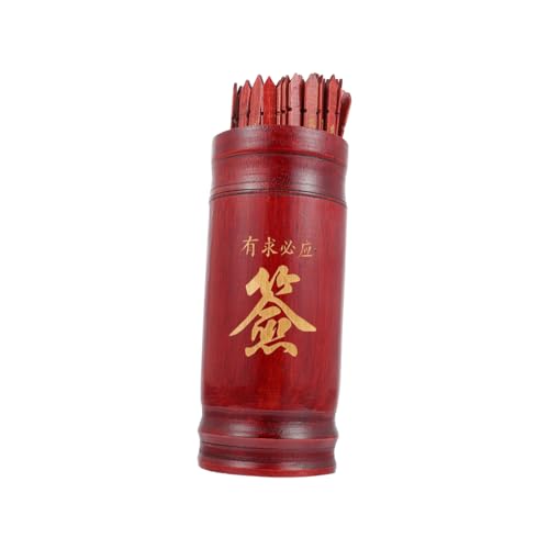 CORHAD Buddhistische Divinationsstäbchen Traditionelles Chinesisches Wahrsage Spiel Stäbchen mit Eimer und Anleitung Spirituelles Spiel für Zuhause und Tempel von CORHAD