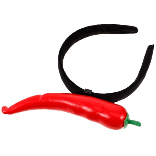 CORHAD Chili Design Haarband für Frauen Lustiger Gemüse Haarreifen für Fasching und Festivals Einzigartiges Accessoire für Einen Auffälligen Look von CORHAD