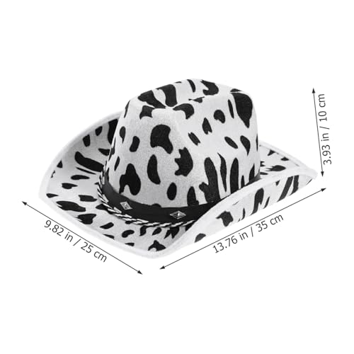 CORHAD Cowboyhut mit Kuhmuster Damen und Herren Western Kostümhut für Verkleidungsparty Karneval Fasching Halloween Geeignet Robustes Design Stilvoll und Hautfreundlich CORHAD Cowboyhut mit Kuhmuster Damen und Herren Western Kostümhut für Verkleidungsparty Karneval Fasching Halloween Geeignet Robustes Design Stilvoll und Hautfreundlich von CORHAD