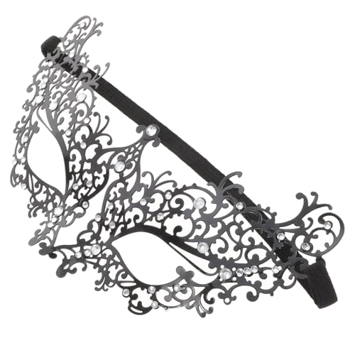 CORHAD Eiserne Halbgesichtsmaske für Halloween Damen Metall Maske mit Weißem Strass Party Karneval Kostümaccessoire Modisch Sicher und Einzigartig CORHAD Eiserne Halbgesichtsmaske für Halloween Damen Metall Maske mit Weißem Strass Party Karneval Kostümaccessoire Modisch Sicher und Einzigartig von CORHAD