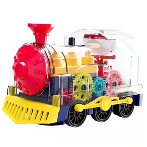 CORHAD Elektrisches Zugmodell mit Bunten Sichtbaren Zahnrädern Realistische Soundeffekte Bunte Lichter Simulationstriebwagen für Kleinkinder Fördert Eltern Junge Mädchen Spiel und CORHAD Elektrisches Zugmodell mit Bunten Sichtbaren Zahnrädern Realistische Soundeffekte Bunte Lichter Simulationstriebwagen für Kleinkinder Fördert Eltern Junge Mädchen Spiel und von CORHAD