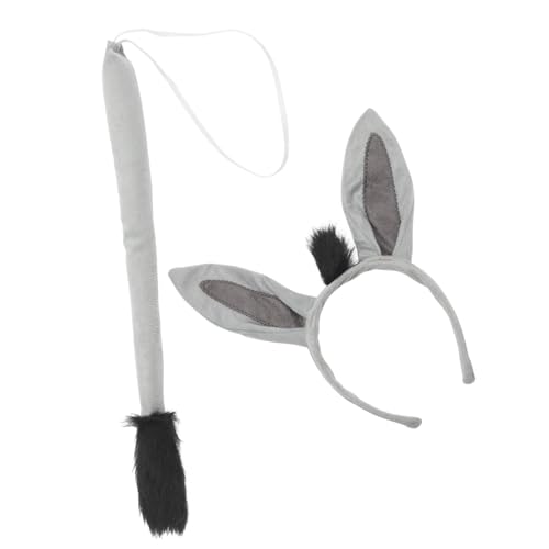 CORHAD Esel Kostüm Teilig Donkey Tail und Haarreif Karneval Tierkostüm Accessoires für Party Karneval Cosplay CORHAD Esel Kostüm Teilig Donkey Tail und Haarreif Karneval Tierkostüm Accessoires für Party Karneval Cosplay von CORHAD