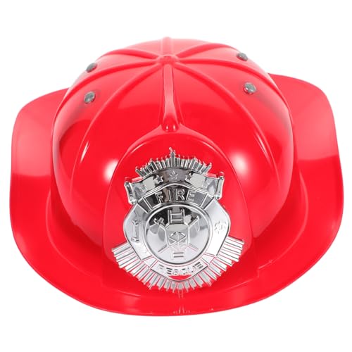 CORHAD Feuerwehrmann Hut für Roter Cosplay Helm Accessoire für Feuerwehrmann Kostüm Geeignet für Geburtstagsfeiern und Halloween Leicht und Komfortabel mit Realistischem Design von CORHAD