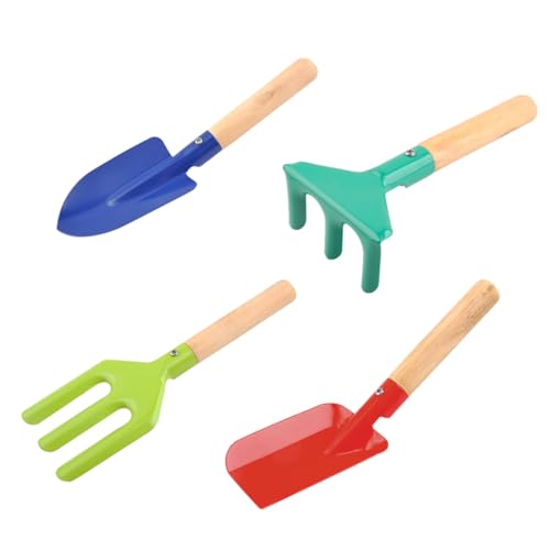 CORHAD Gartenset Teilig Holz mit Schaufel Rechen und Robustes Gartenwerkzeug für Mädchen und Jungen Garten Strand und Park Zufällige Farbe Zufällige Farbe von CORHAD