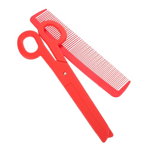 CORHAD Giant Clown Scissor Prop und Oversized Comb in Rot Großes Bühnenrequisit für Halloween Karneval und Theater Leichtes Auffälliges Kostümzubehör für Kreative Auftritte von CORHAD